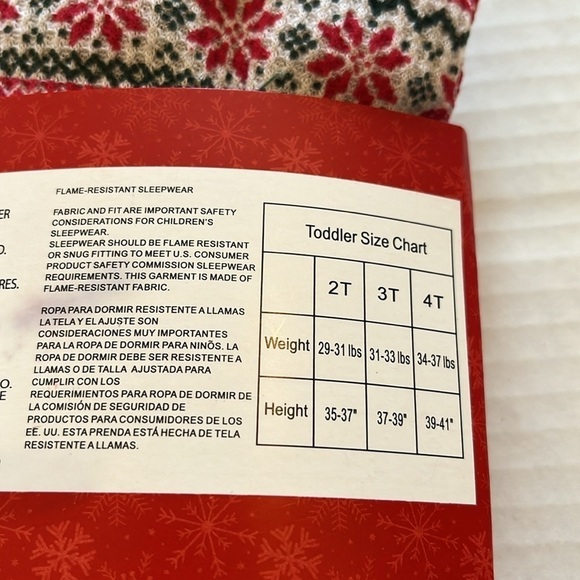 NWT-holiday style-swiggles-2T-2 piece long sleeve PJ set. Pajamas/sleepwear. - Picture 5 of 5